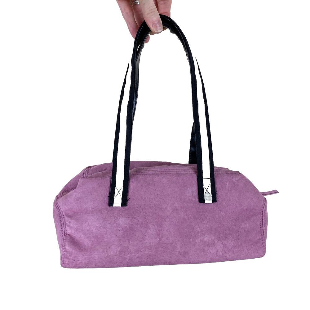 Victoria’s Secret Vintage Y2K Pink Suede Mini Shoulder Bag Double Handles Zip